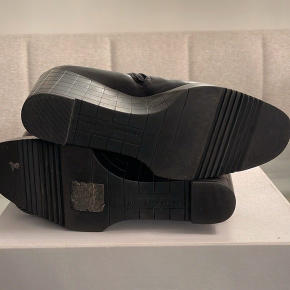 Robert Clergerie Agneau Noir d Noire Wedge Boot - Black - Size 7.5 - Picture 5 of 6